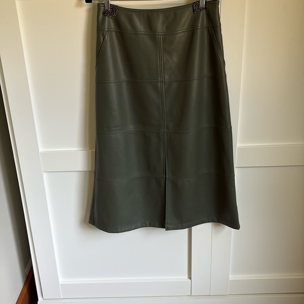 Cabi Kick It faux leather skirt